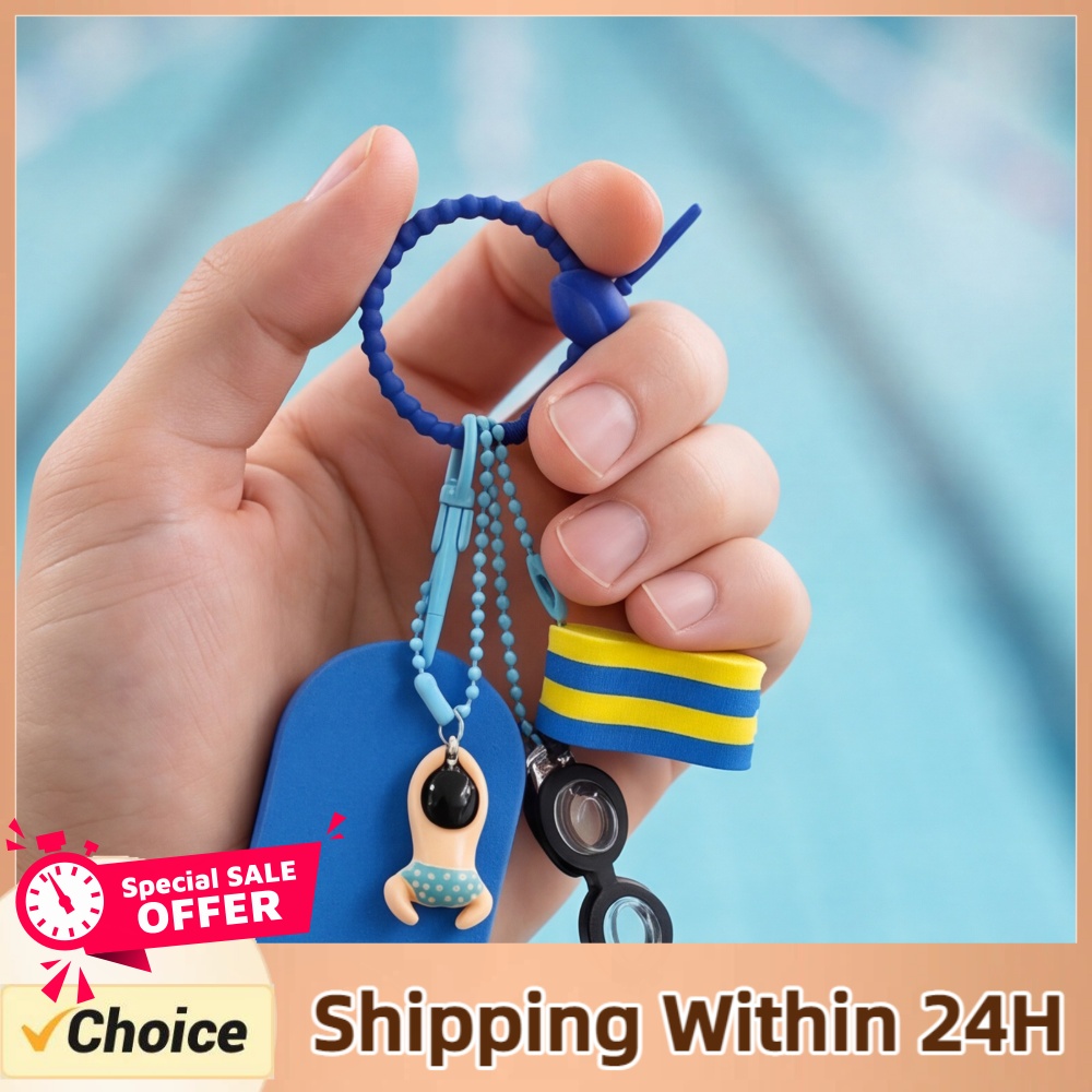Goggles Swim - Cute Swim Themed Keychain with Mini