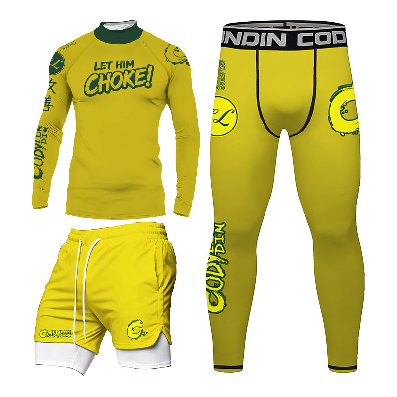 Rash Guard - Men BJJ Rashguard Set No Gi