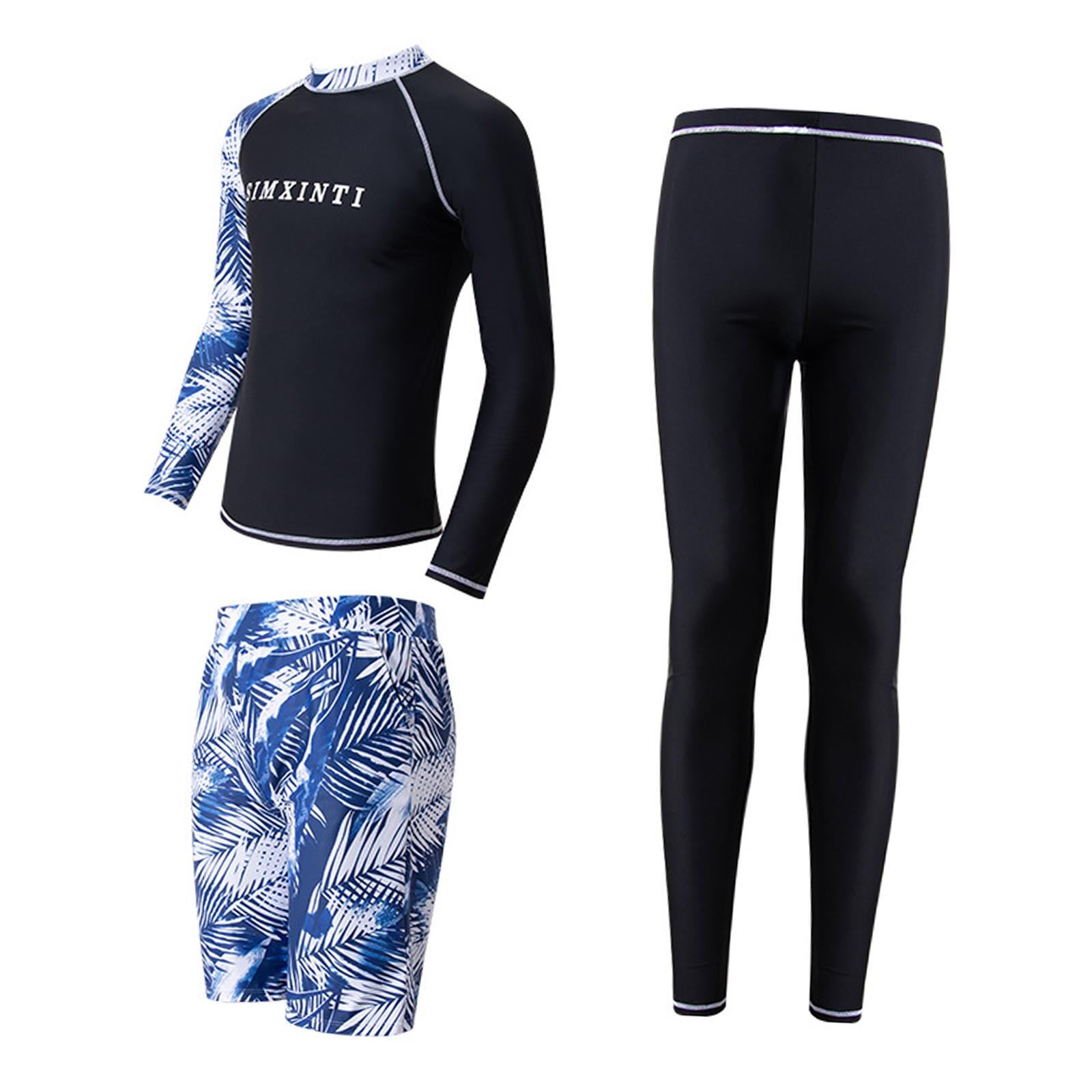 Mens Three Piece Swimwear Outf - Wetsuit Men 评论和价格