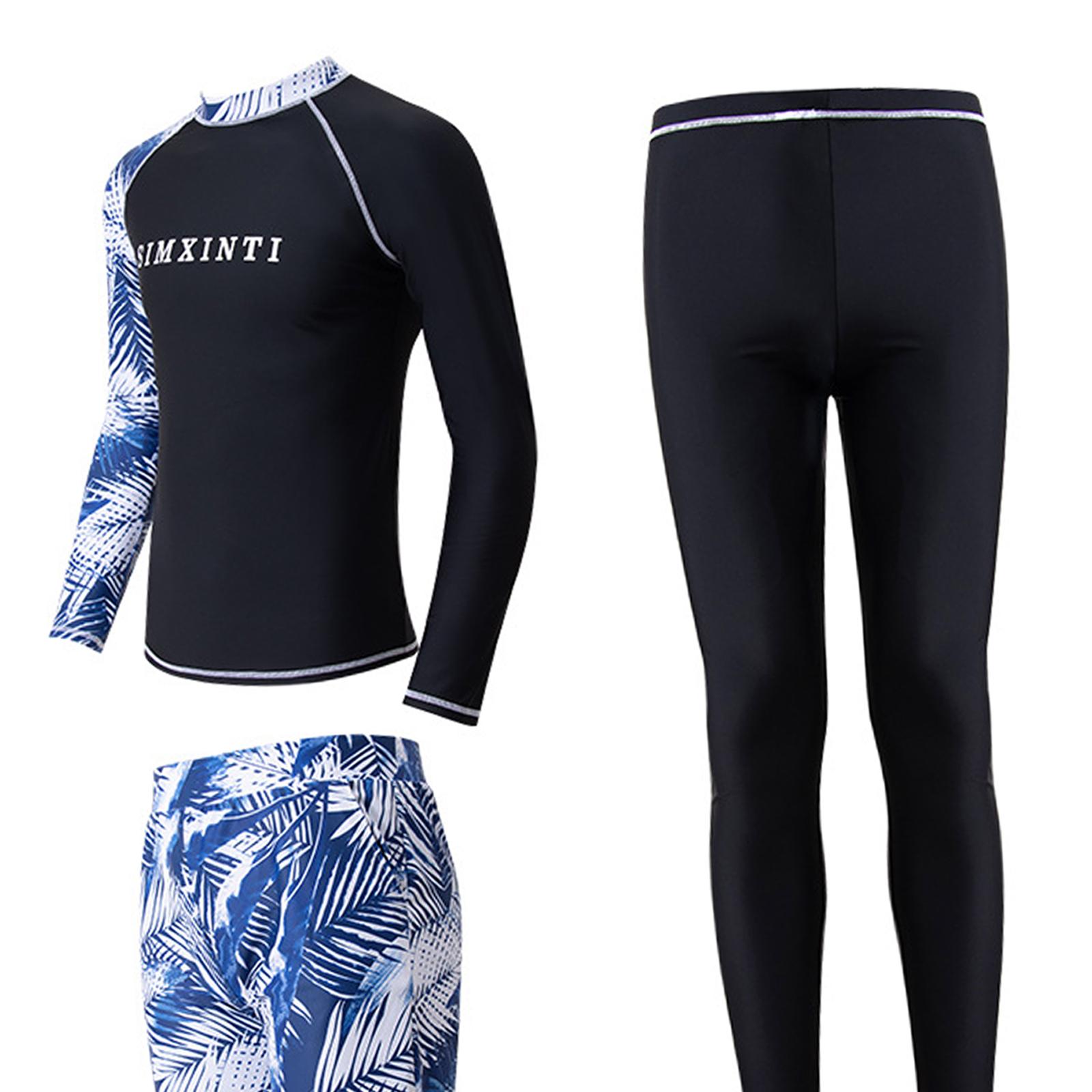 Mens Three Piece Swimwear Outf - Wetsuit Men 评论和价格