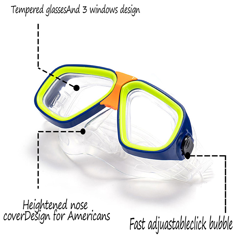 Adults Kids  Diving Goggle Mas - Snorkel Set 评论和价格