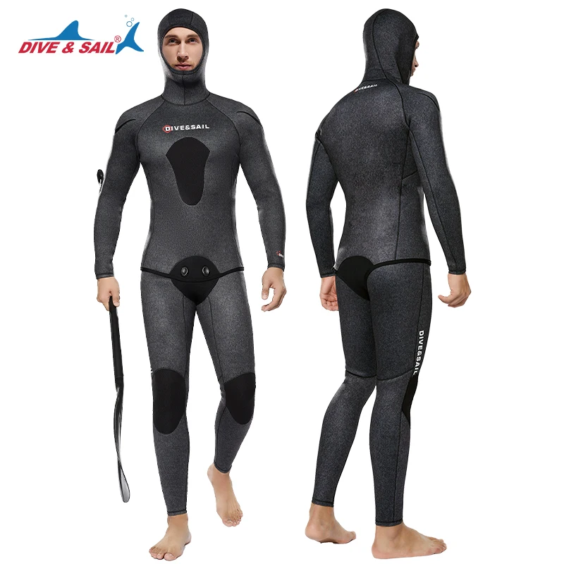 5mm Neoprene Two-Piece Open Ce - Wetsuit Men 评论和价格