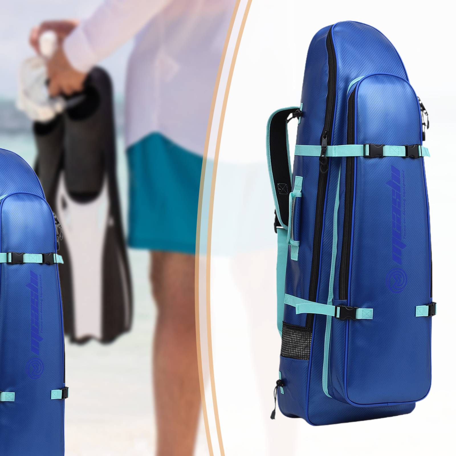 Long Fins Bag Portable Scuba D - Snorkeling Gear 评论和价格